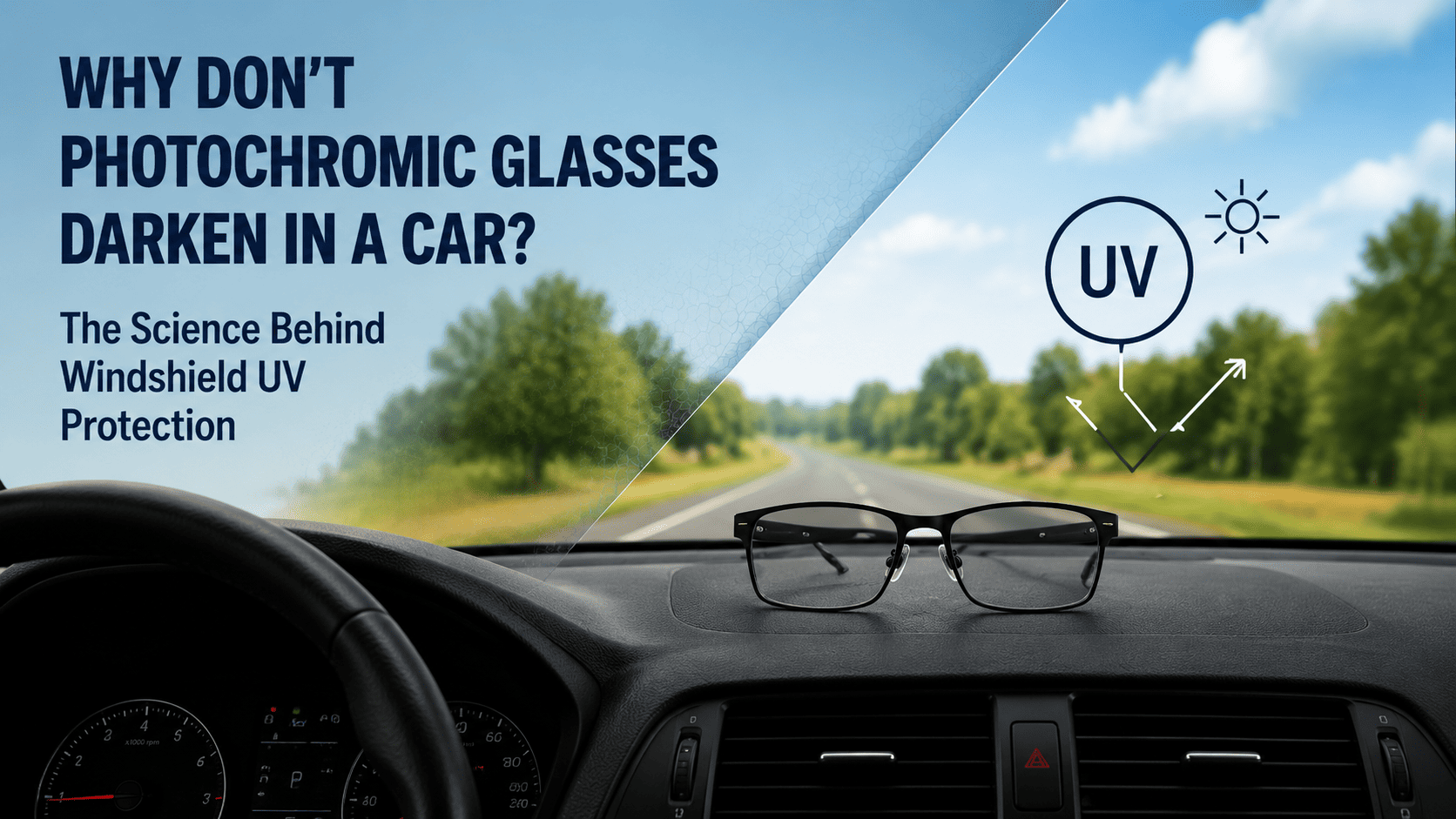 Why Do Photochromic Reading Glasses Not Darken Inside a Car?