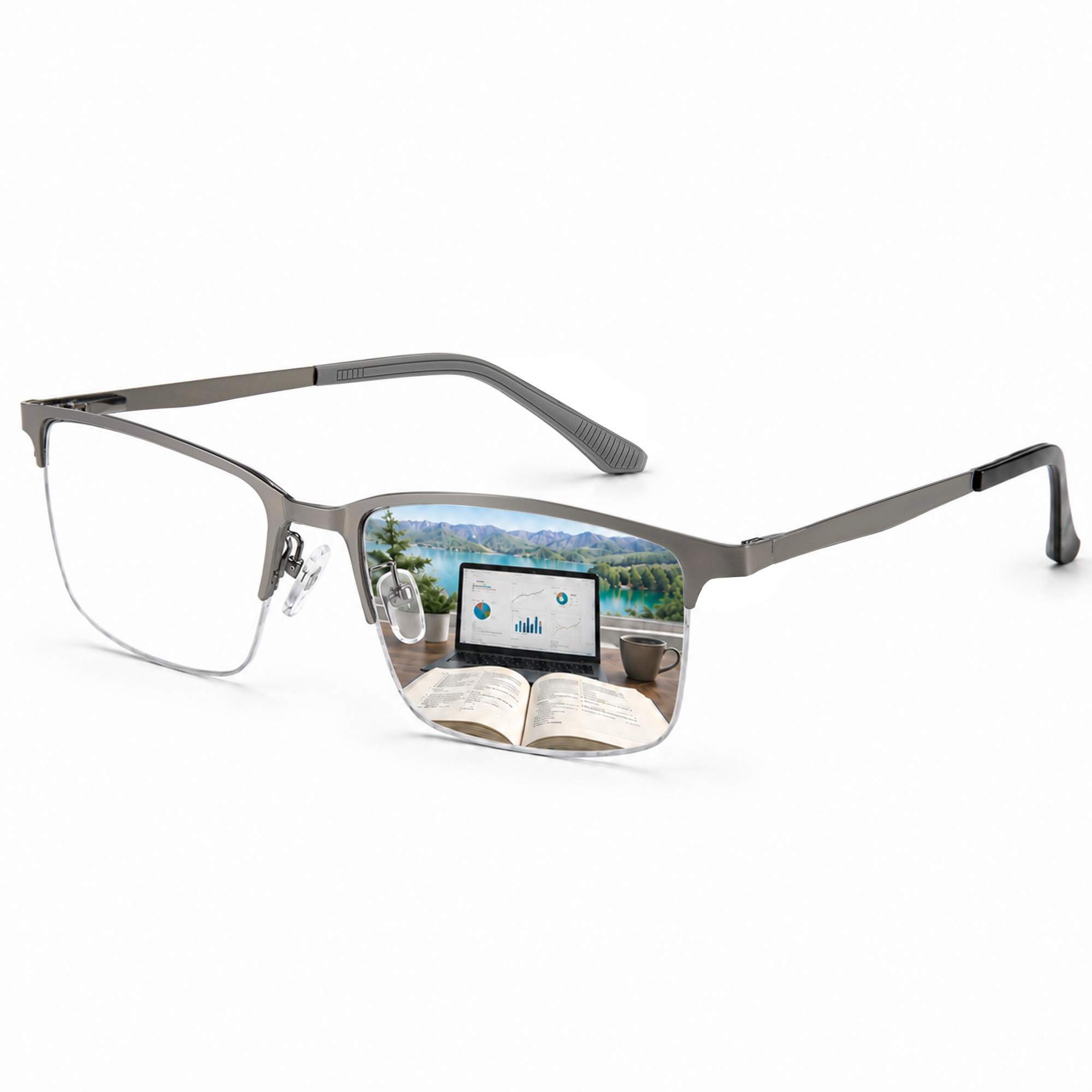 Photochromic Transition Reading Glasses Multifocal Readers
