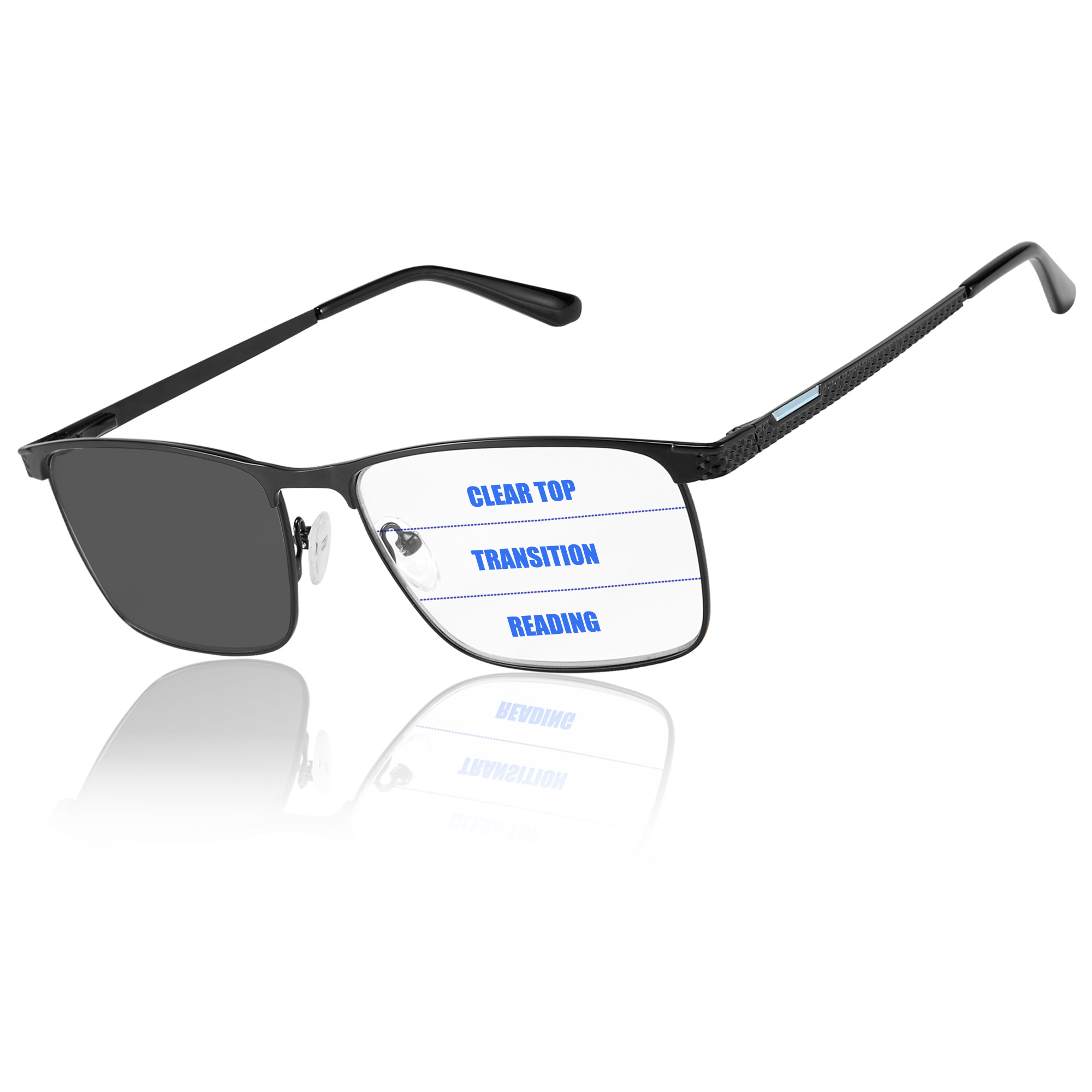 Photochromic Progressive Reading Glasses for Men
